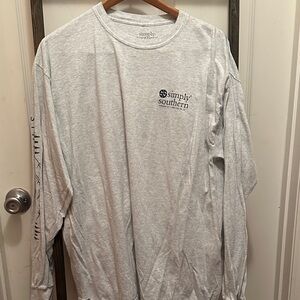 Simply Southern Light Gray Long Sleeve Tee